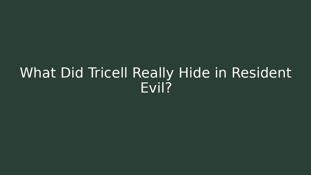 What Did Tricell Really Hide in Resident Evil?
