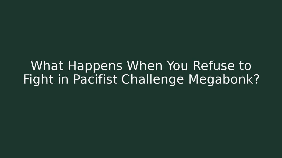 What Happens When You Refuse to Fight in Pacifist Challenge Megabonk?