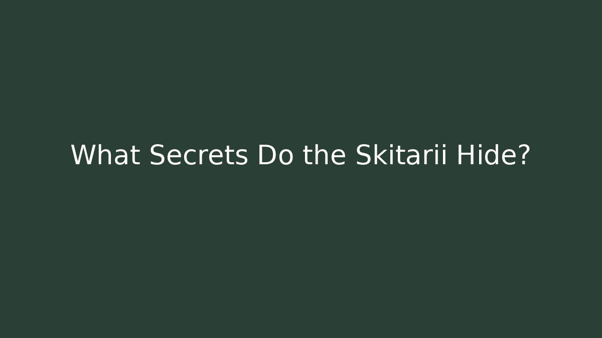 What Secrets Do the Skitarii Hide?
