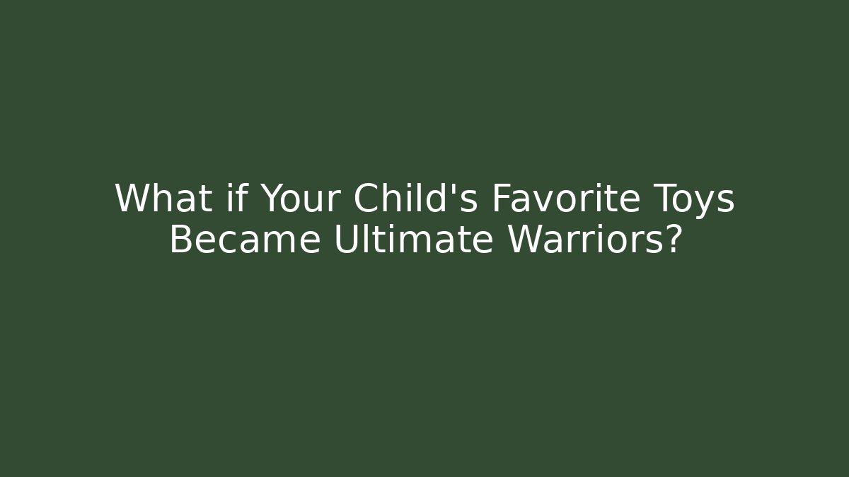 What if Your Child's Favorite Toys Became Ultimate Warriors?
