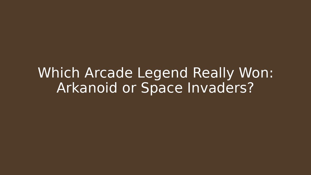 Which Arcade Legend Really Won: Arkanoid or Space Invaders? - Smart Esu