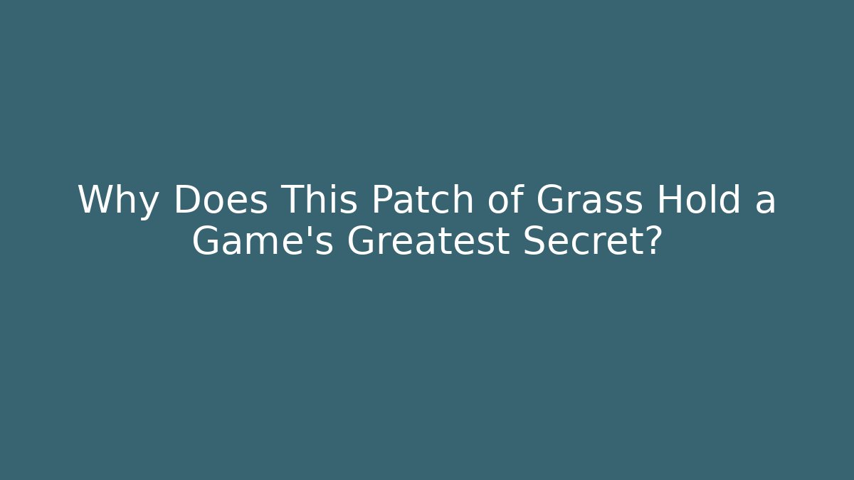 Why Does This Patch of Grass Hold a Game’s Greatest Secret?