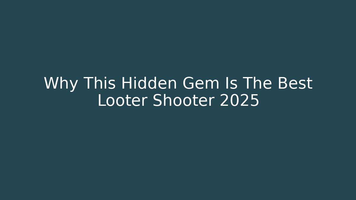 Why This Hidden Gem Is The Best Looter Shooter 2025