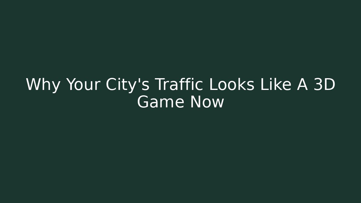 Why Your City’s Traffic Looks Like A 3D Game Now
