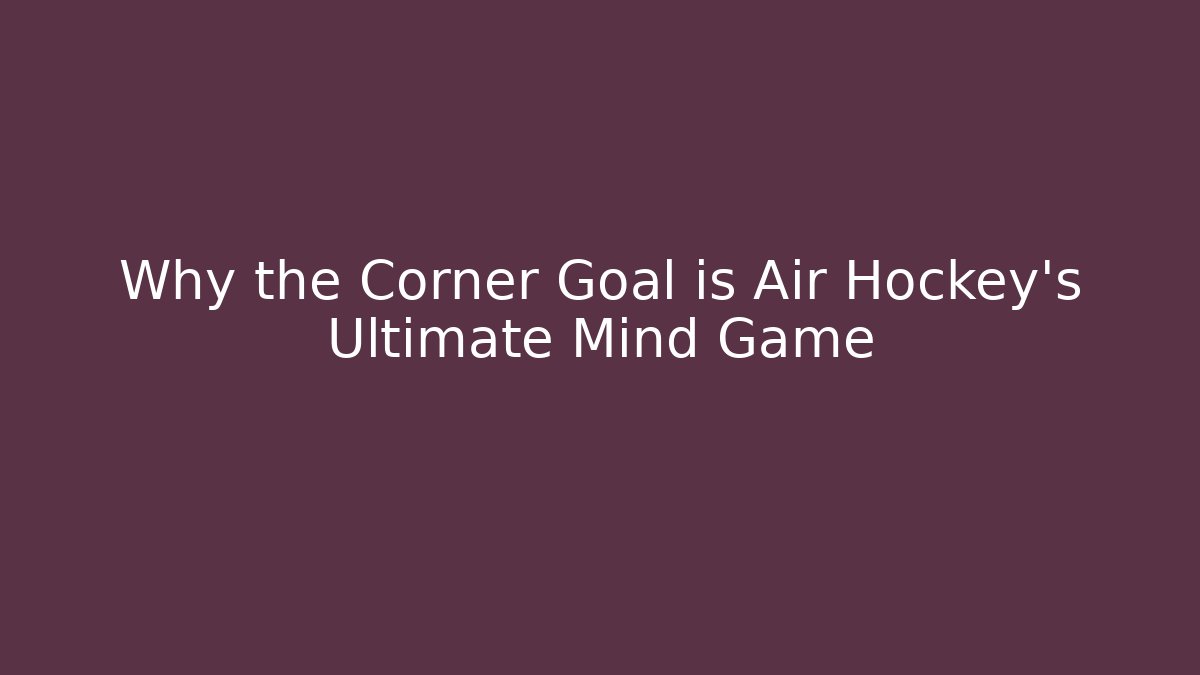 Why the Corner Goal is Air Hockey's Ultimate Mind Game