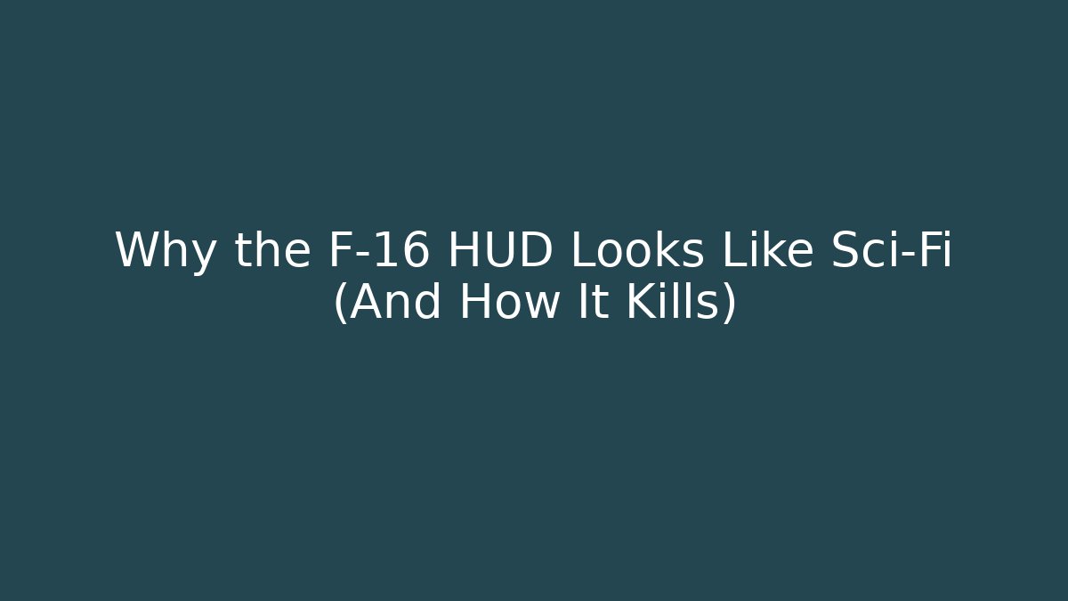 Why the F-16 HUD Looks Like Sci-Fi (And How It Kills)