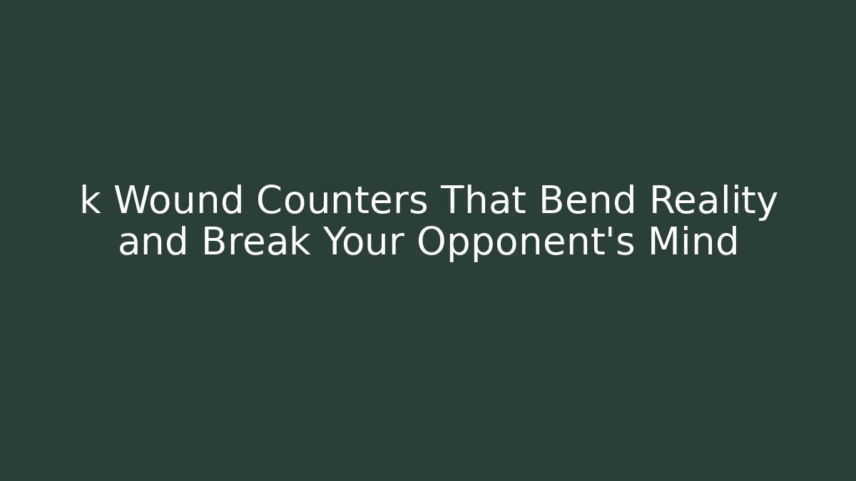 k Wound Counters That Bend Reality and Break Your Opponent's Mind
